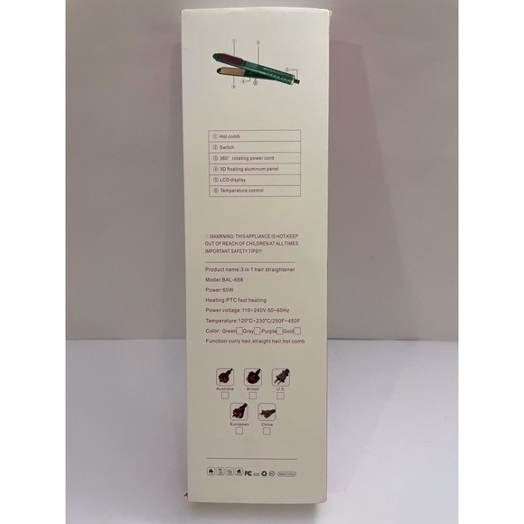 3-in-1 Hair Straightener and Curling Iron - Flat Iron for Women - Picture 8 of 8